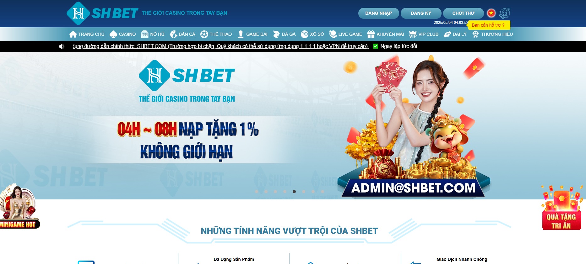 SHBET – Web Game Nổ Hũ Đổi Tiền Thật Đáng Tín Cậy